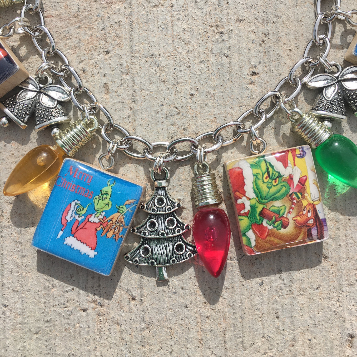 The Grinch Charm Bracelet IslandGirlz Designs