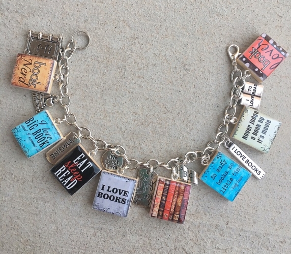 Book Lover Charm Bracelet