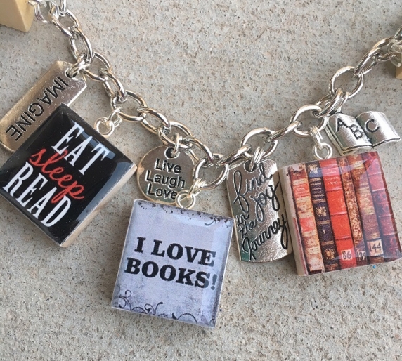 Book Lover Charm Bracelet