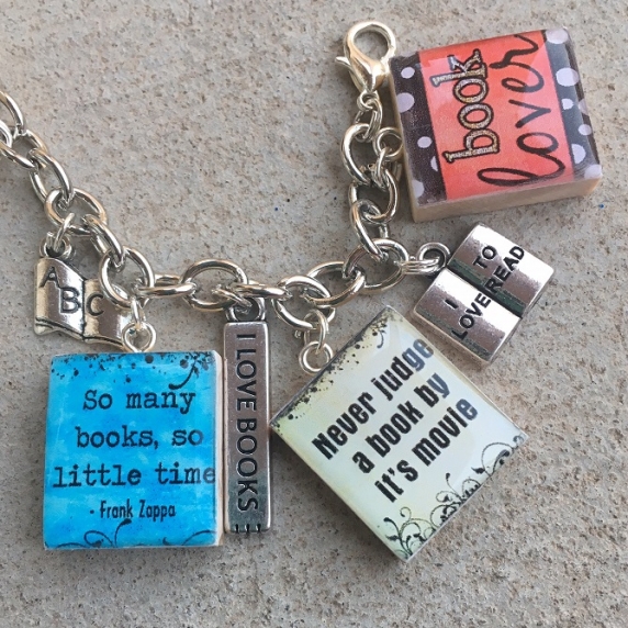 Book Lover Charm Bracelet