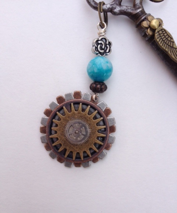 Steampunk Skeleton Key Necklace