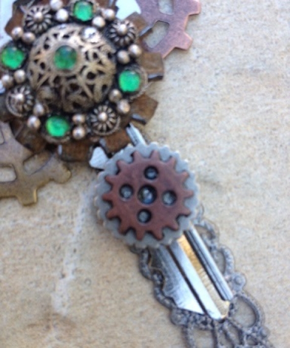 Steampunk Recycled Key Necklace