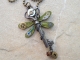 Steampunk Dragonfly Skeleton Key Necklace