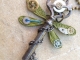 Steampunk Dragonfly Skeleton Key Necklace