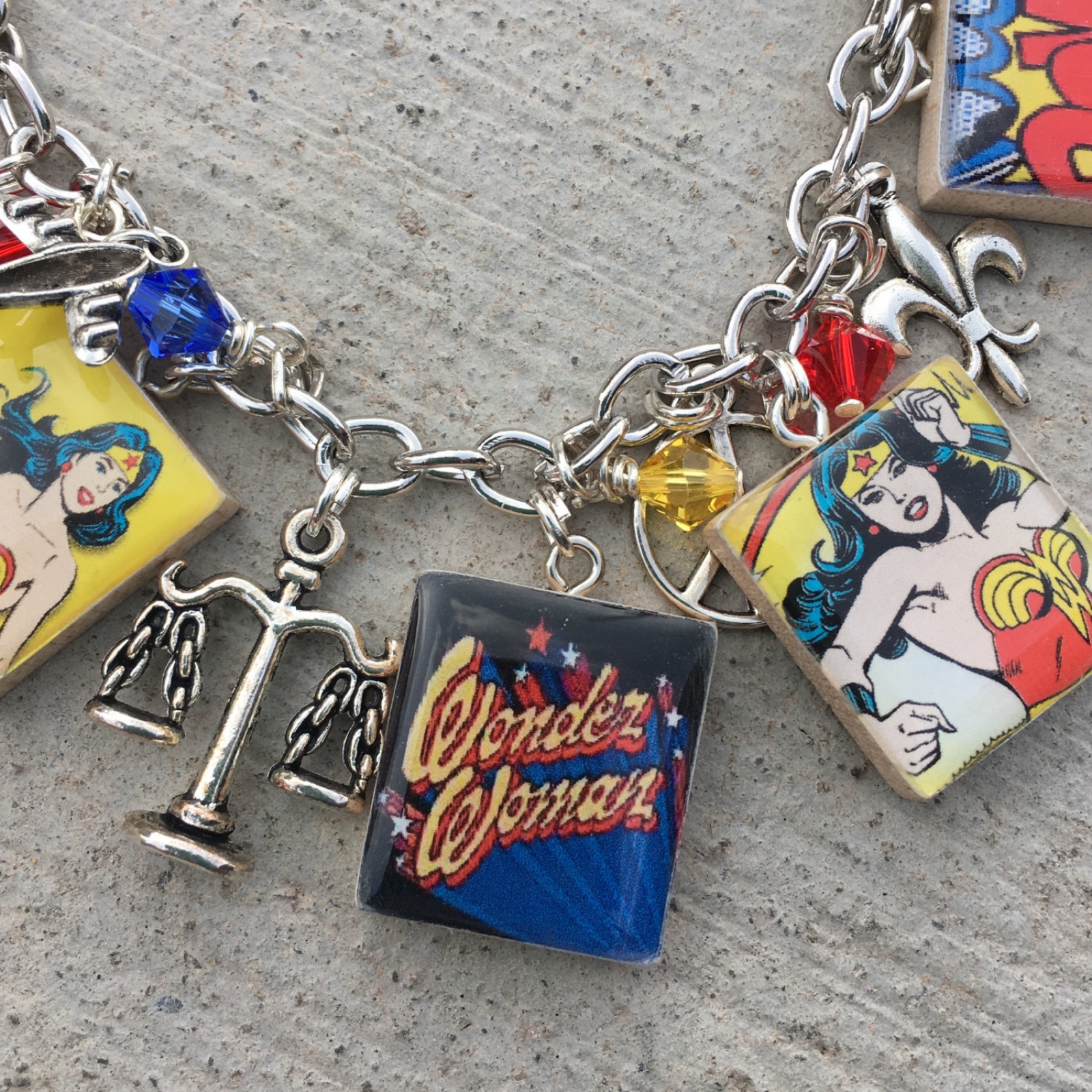 Wonder Woman Charm Bracelet Fearless | IslandGirlz Designs