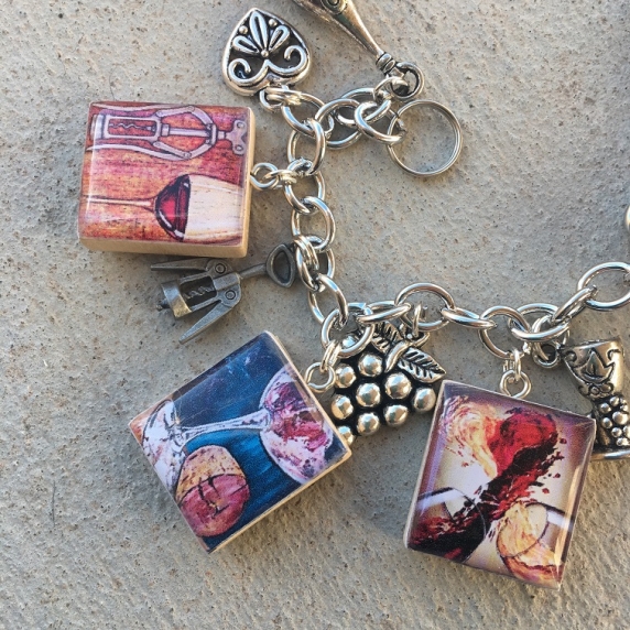 Wine Lover Charm Bracelet