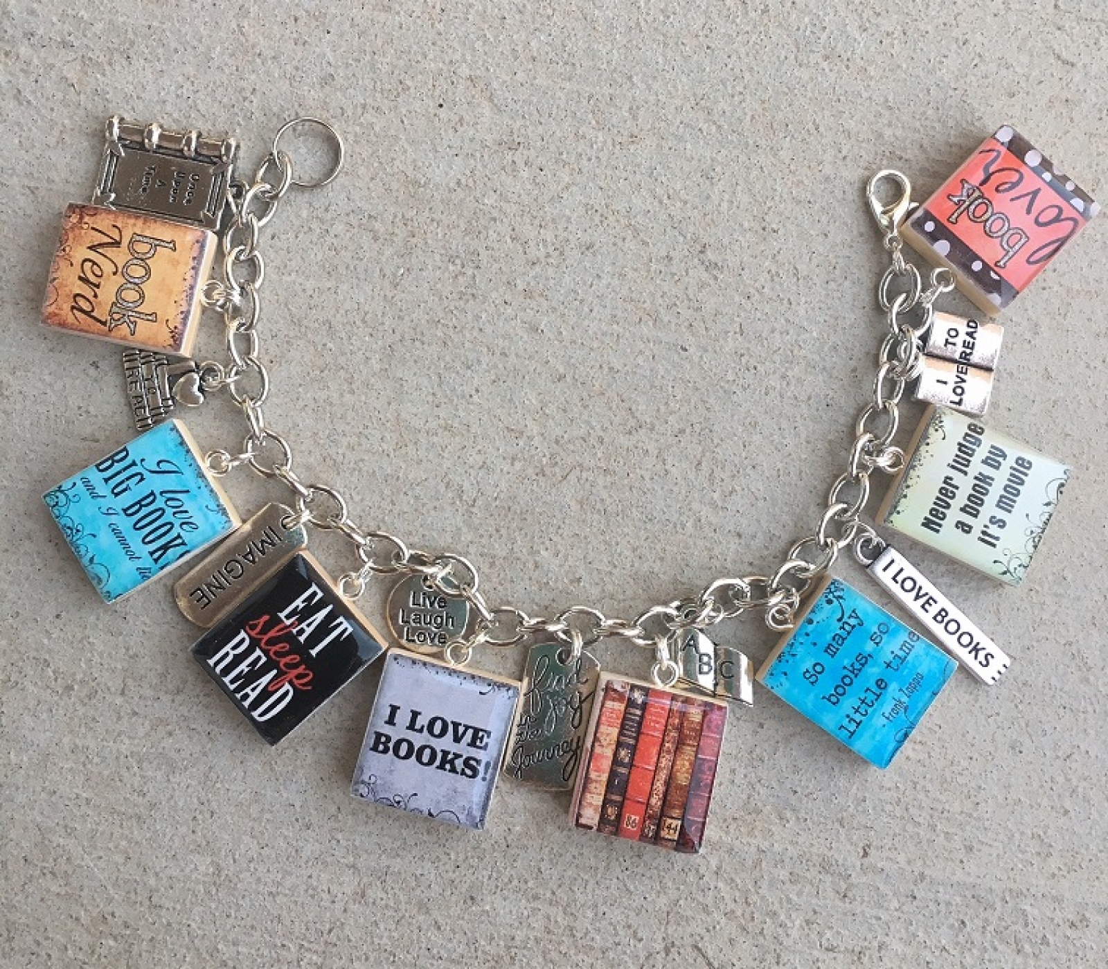 Book Lover Charm Bracelet | IslandGirlz Designs